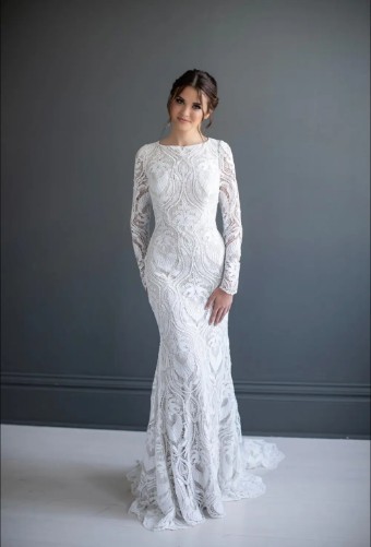 Modest by Barbie Anne Bridal Taylor Anne #0 Taupe/Ivory thumbnail