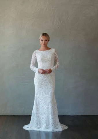 Modest by Barbie Anne Bridal Gia #0 Taupe/Ivory thumbnail