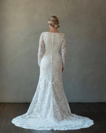 Modest by Barbie Anne Bridal Gia #1 Taupe/Ivory thumbnail