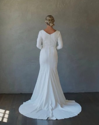 Modest by Barbie Anne Bridal Mariska #1 Ivory thumbnail