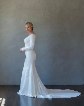 Modest by Barbie Anne Bridal Mariska #2 Ivory thumbnail