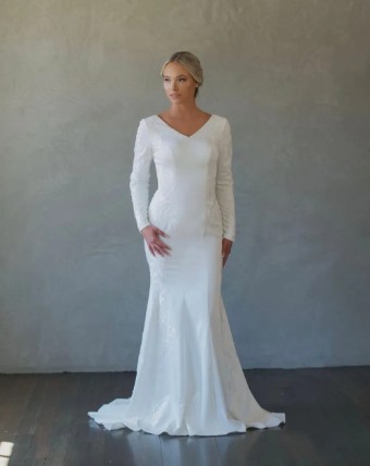 Modest by Barbie Anne Bridal Mariska #0 Ivory thumbnail