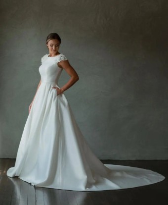 Modest by Barbie Anne Bridal Eva #2 Ivory thumbnail