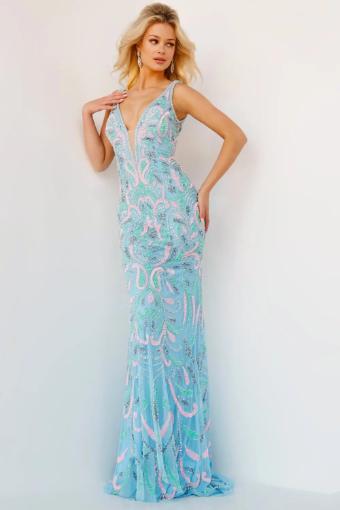 Jovani 23511 #2 Light Blue Multi thumbnail