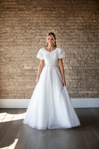 Modest by Barbie Anne Bridal Penelope #1 Ivory thumbnail