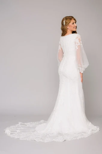 Modest by Barbie Anne Bridal Ashtyn #2 Ivory thumbnail