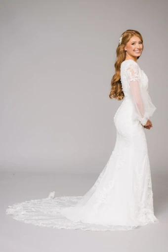 Modest by Barbie Anne Bridal Ashtyn #1 Ivory thumbnail