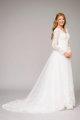 Modest by Barbie Anne Bridal Anya #1 Ivory thumbnail