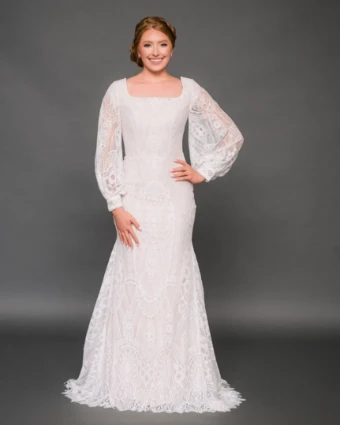 Modest by Barbie Anne Bridal Ophelia #0 Light Ivory thumbnail