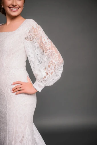 Modest by Barbie Anne Bridal Ophelia #3 Light Ivory thumbnail