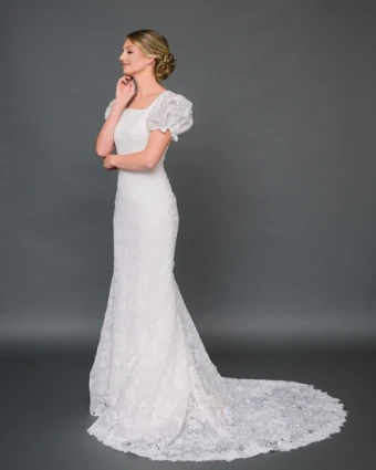 Modest by Barbie Anne Bridal Tilly #2 Ivory thumbnail