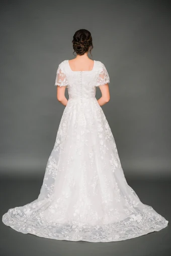 Modest by Barbie Anne Bridal Hannah #3 Ivory thumbnail