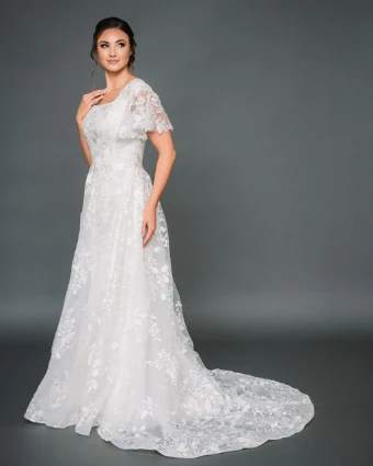 Modest by Barbie Anne Bridal Hannah #1 Ivory thumbnail