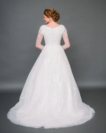Modest by Barbie Anne Bridal Celeste #4 Ivory thumbnail