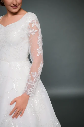 Modest by Barbie Anne Bridal Celeste #3 Ivory thumbnail
