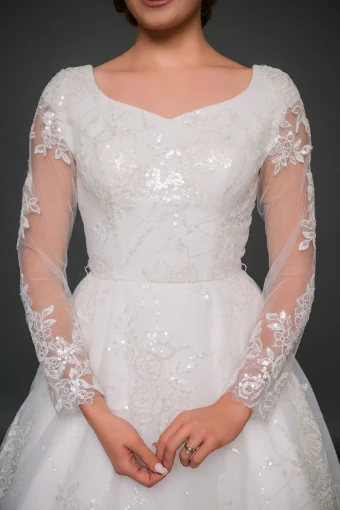 Modest by Barbie Anne Bridal Celeste #2 Ivory thumbnail