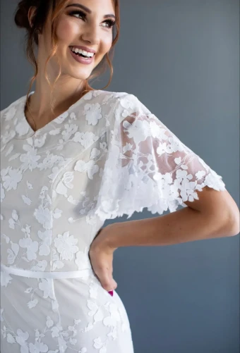 Modest by Barbie Anne Bridal Teresa #4 Ivory thumbnail