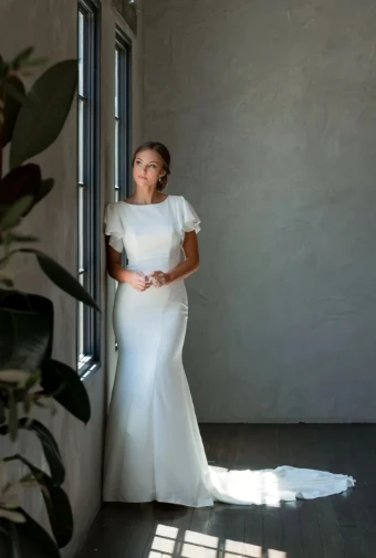 Modest by Barbie Anne Bridal Ellie #4 Ivory thumbnail